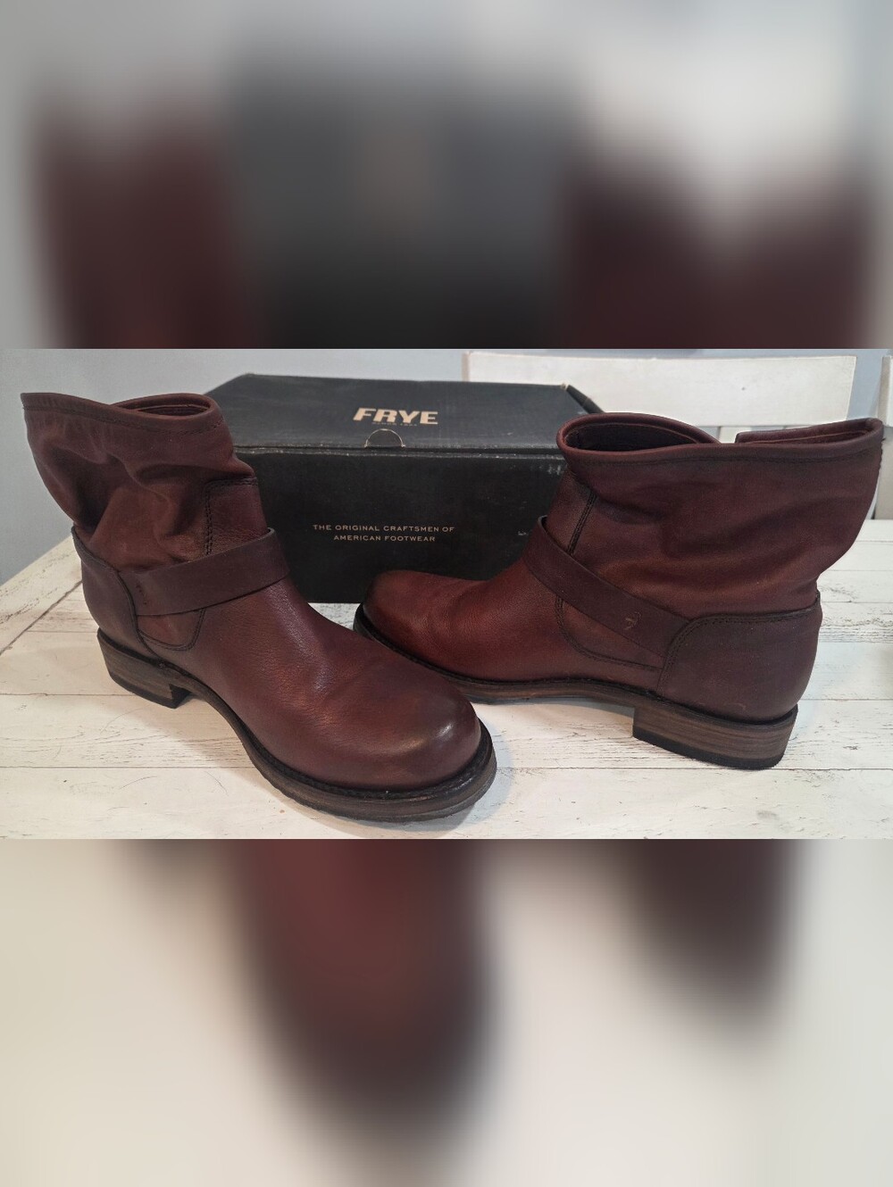 New - Frye Veronica Leather Bootie in Tonara Redwood, 8.5 - Picture 8 of 16